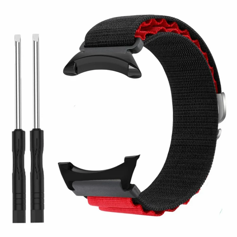 Suunto Core Watch Band 22mm Nylon Loop Adjustable Wrist Strap with Connector - White+Orange