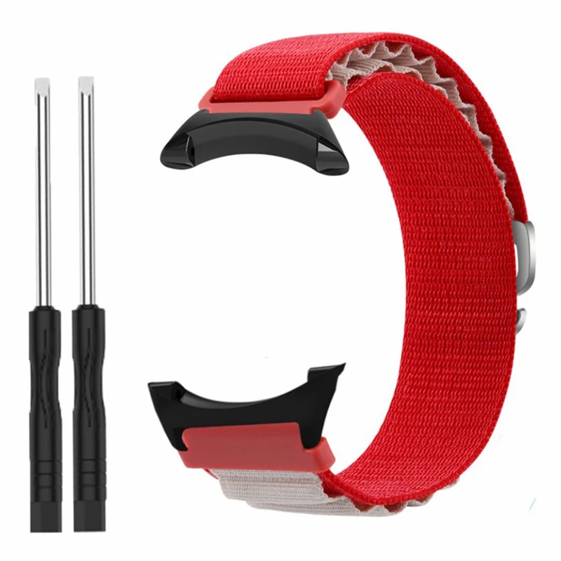 Suunto Core Watch Band 22mm Nylon Loop Adjustable Wrist Strap with Connector - White+Orange