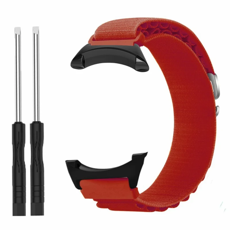 Suunto Core Watch Band 22mm Nylon Loop Adjustable Wrist Strap with Connector - White+Orange