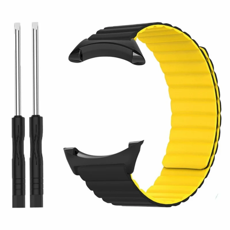 Suunto Core Magnetic Watch Band 22mm Skin-Friendly Flexible Strap - Black+Orange