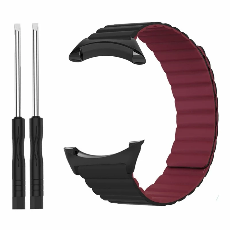 Suunto Core Magnetic Watch Band 22mm Skin-Friendly Flexible Strap - Black+Orange