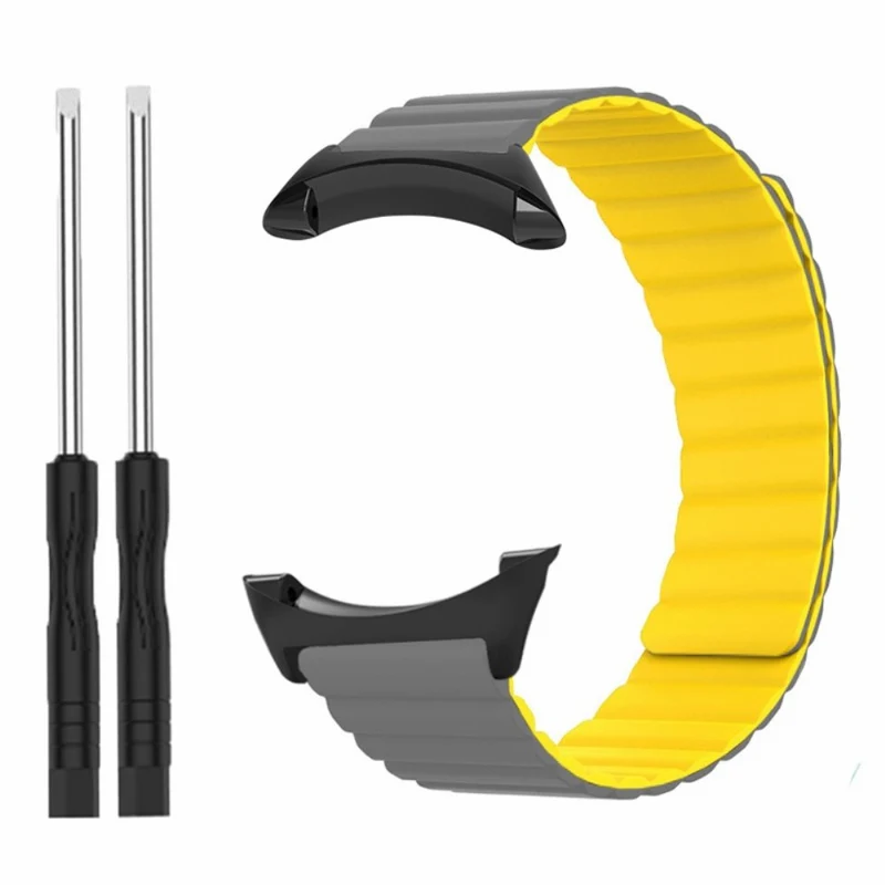 Suunto Core Magnetic Watch Band 22mm Skin-Friendly Flexible Strap - Black+Orange