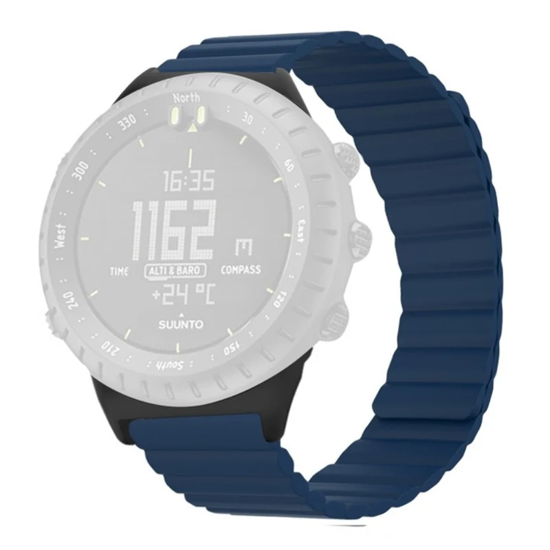 Suunto Core Magnetic Watch Band 22mm Skin-Friendly Flexible Strap - Black+Orange