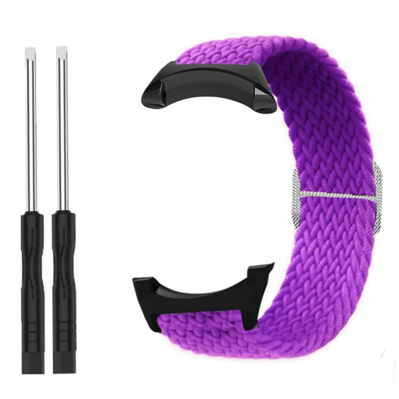 Suunto Core Watch Band Stretchy 22mm Soft Nylon Elastic Braided Strap - Rainbow