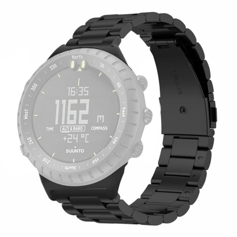 Suunto Core Watch Band 3-Bead Steel Dual Press Buckle Wrist Strap