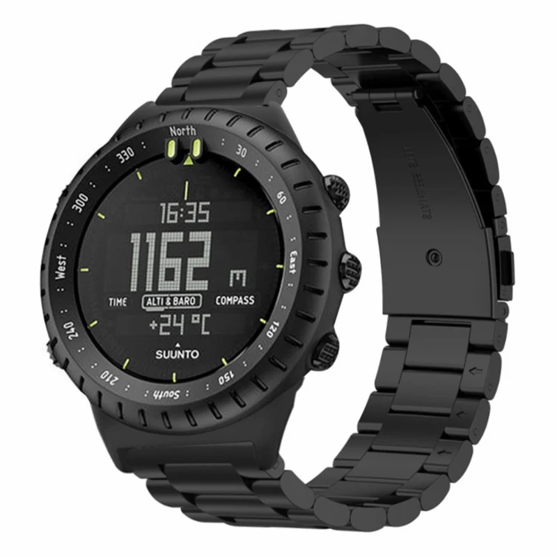 Suunto Core Watch Band 3-Bead Steel Dual Press Buckle Wrist Strap