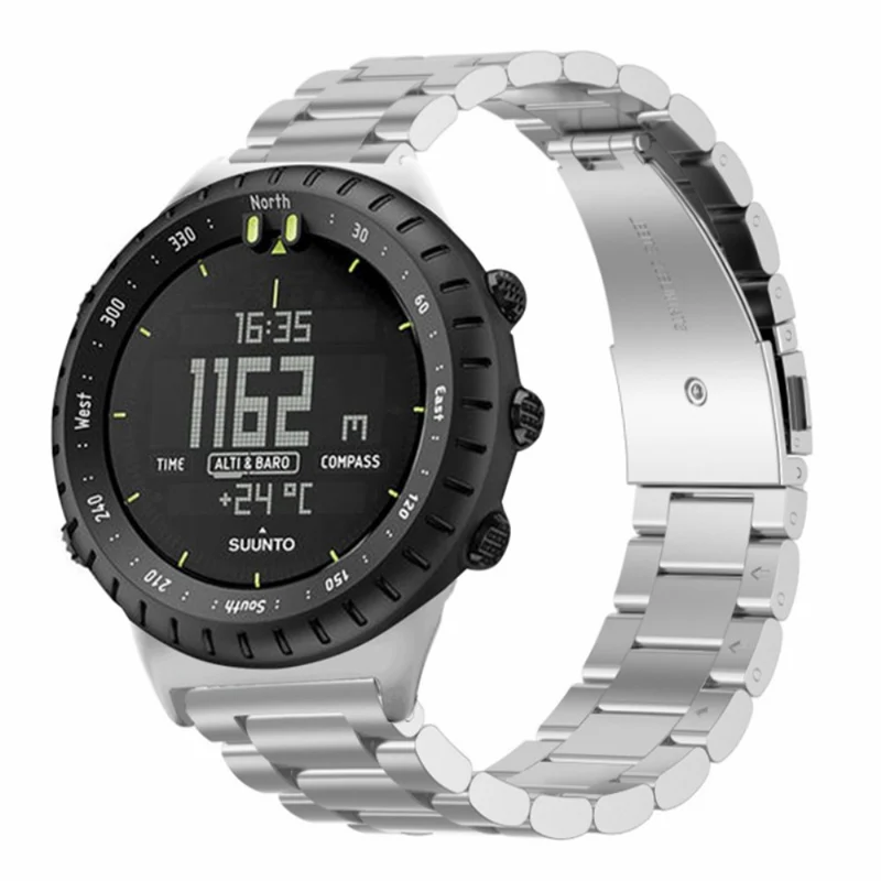 Suunto Core Watch Band 3-Bead Steel Dual Press Buckle Wrist Strap