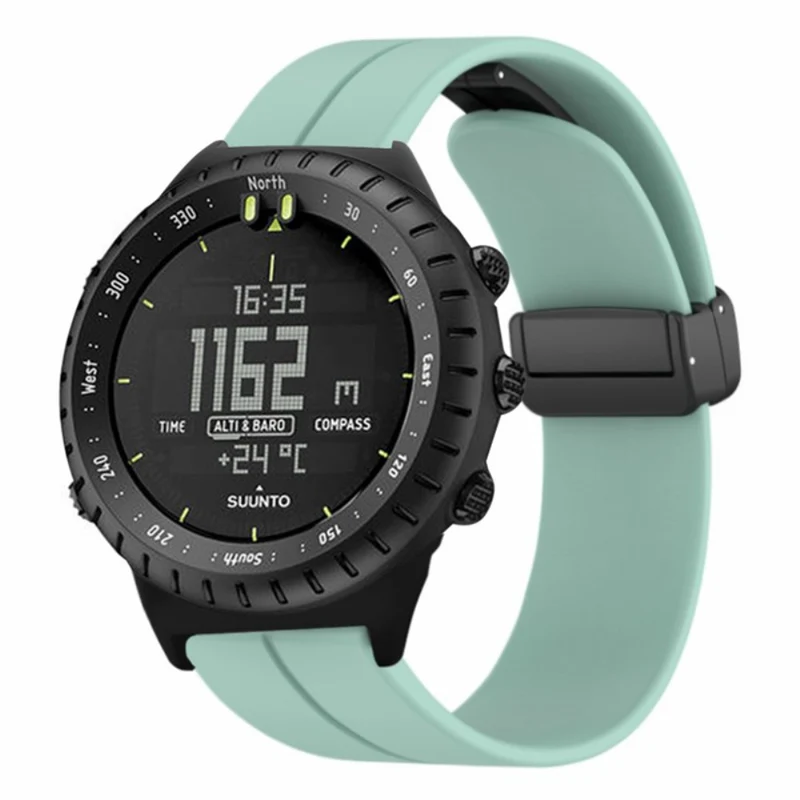 Suunto Core Flexible Watch Bands Magnetic Buckle 22mm Strap Replacement - Army Green