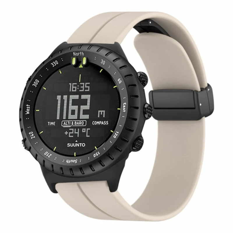 Suunto Core Flexible Watch Bands Magnetic Buckle 22mm Strap Replacement - Army Green