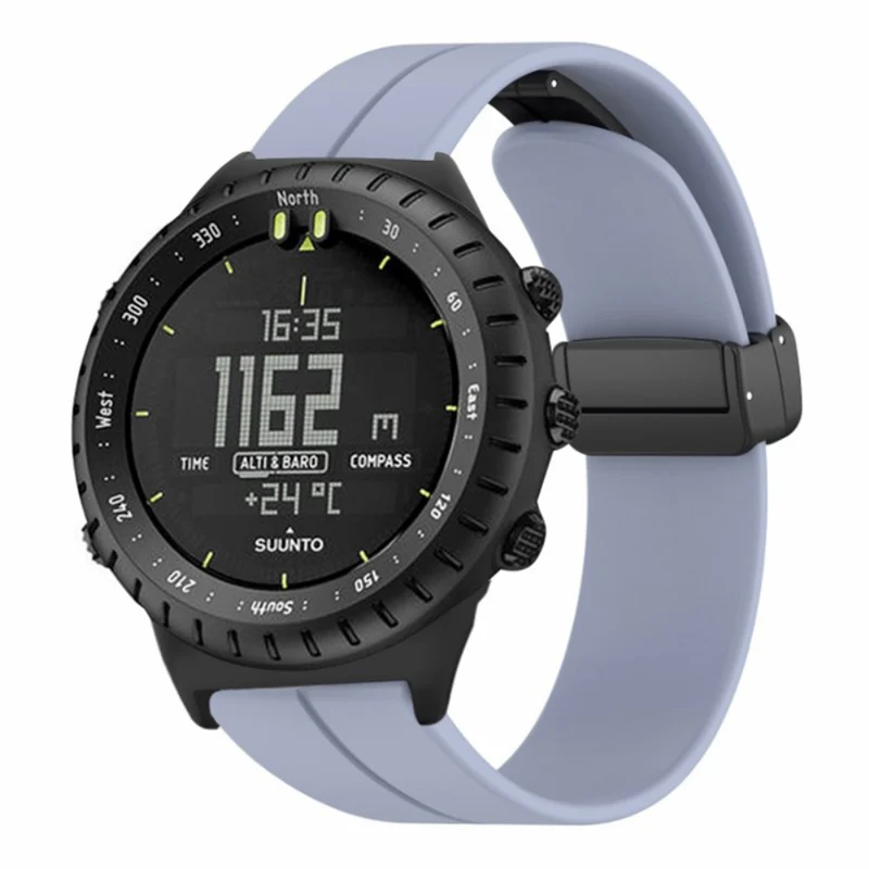 Suunto Core Flexible Watch Bands Magnetic Buckle 22mm Strap Replacement - Army Green