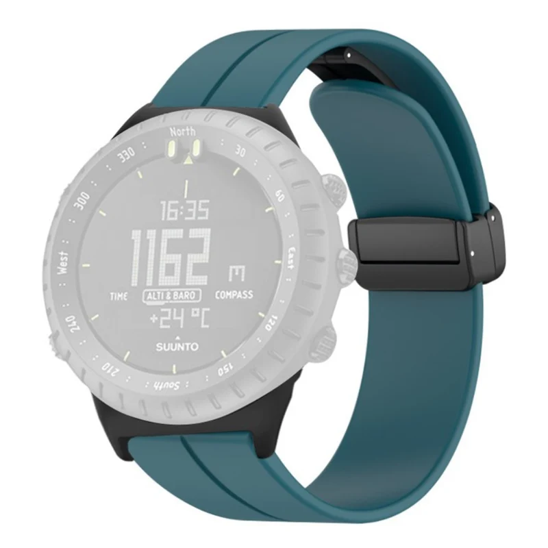 Suunto Core Flexible Watch Bands Magnetic Buckle 22mm Strap Replacement - Army Green