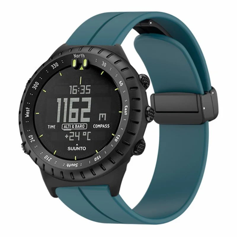 Suunto Core Flexible Watch Bands Magnetic Buckle 22mm Strap Replacement - Army Green