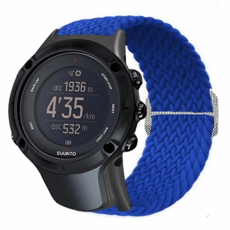 Suunto Ambit3 / Ambit2 / Ambit Braided Nylon Watch Band Adjustable Wrist Strap - Rainbow