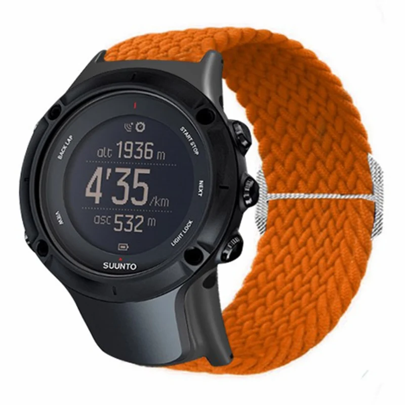 Suunto Ambit3 / Ambit2 / Ambit Braided Nylon Watch Band Adjustable Wrist Strap - Rainbow