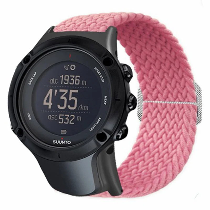 Suunto Ambit3 / Ambit2 / Ambit Braided Nylon Watch Band Adjustable Wrist Strap - Rainbow
