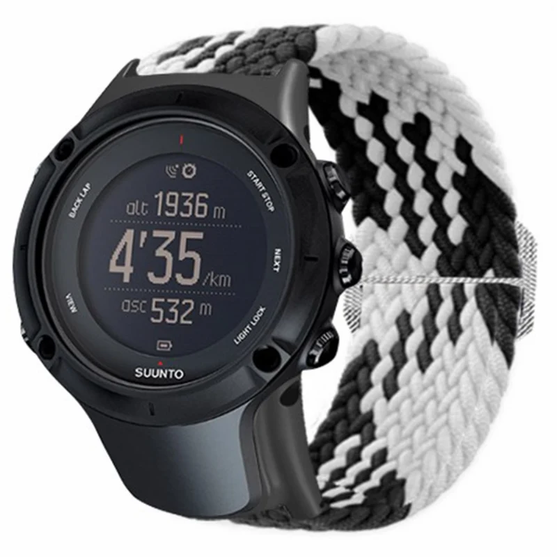 Suunto Ambit3 / Ambit2 / Ambit Braided Nylon Watch Band Adjustable Wrist Strap - Rainbow