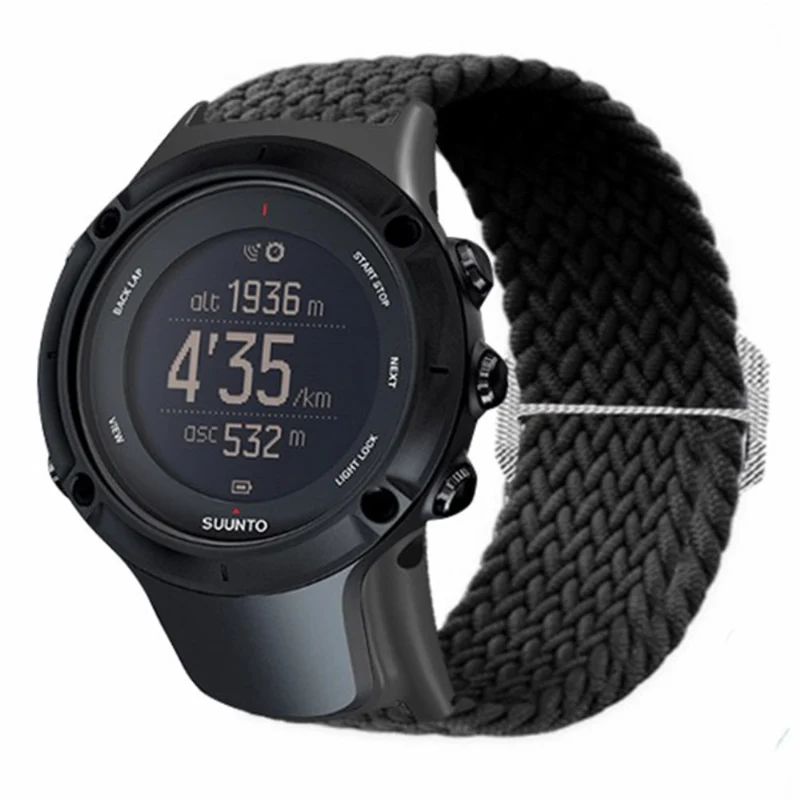 Suunto Ambit3 / Ambit2 / Ambit Braided Nylon Watch Band Adjustable Wrist Strap - Rainbow