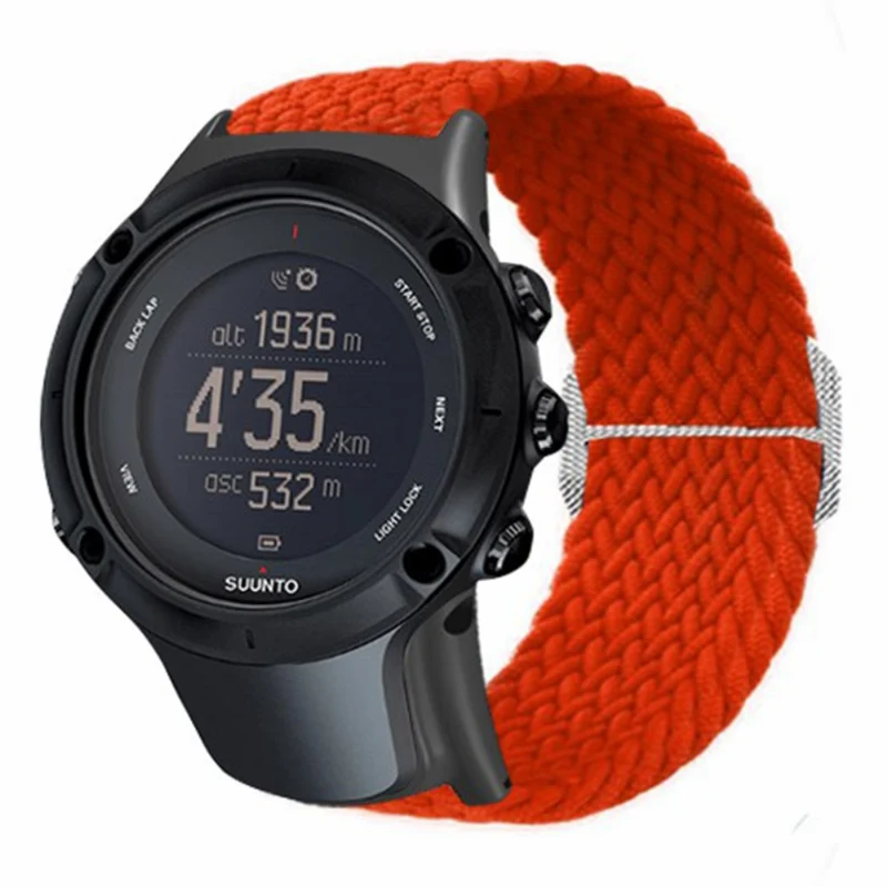 Suunto Ambit3 / Ambit2 / Ambit Braided Nylon Watch Band Adjustable Wrist Strap - Rainbow
