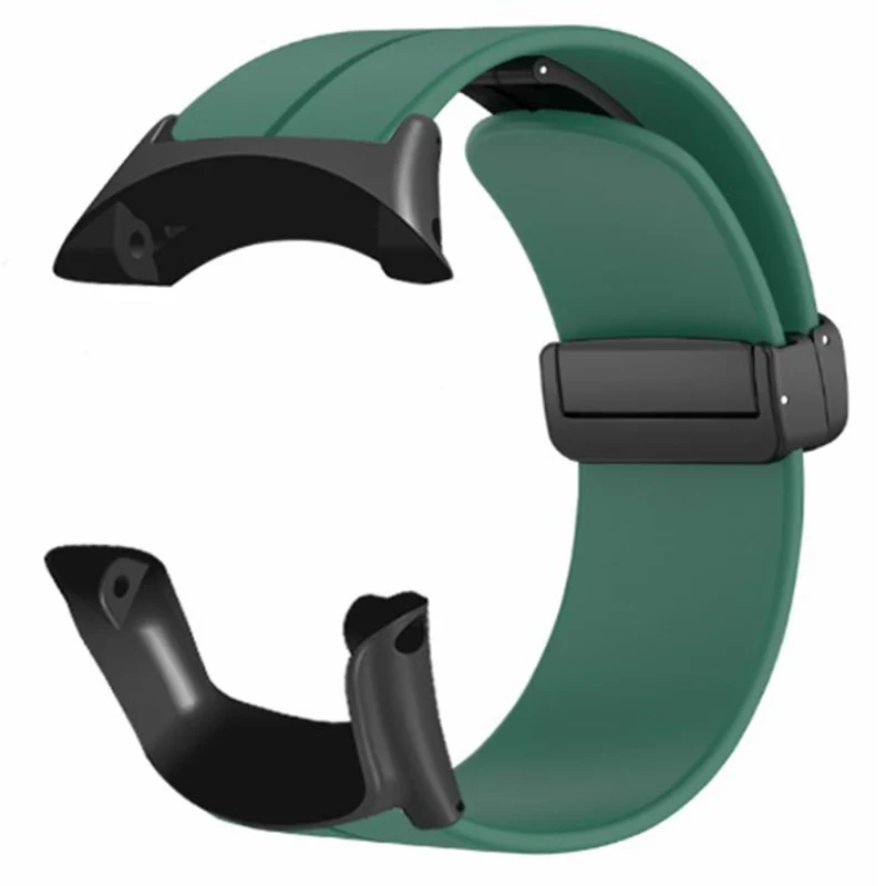 Suunto Ambit3 Peak / Ambit2 Watch Band Silicone Soft Strap with Magnetic Folding Clasp - Army Green