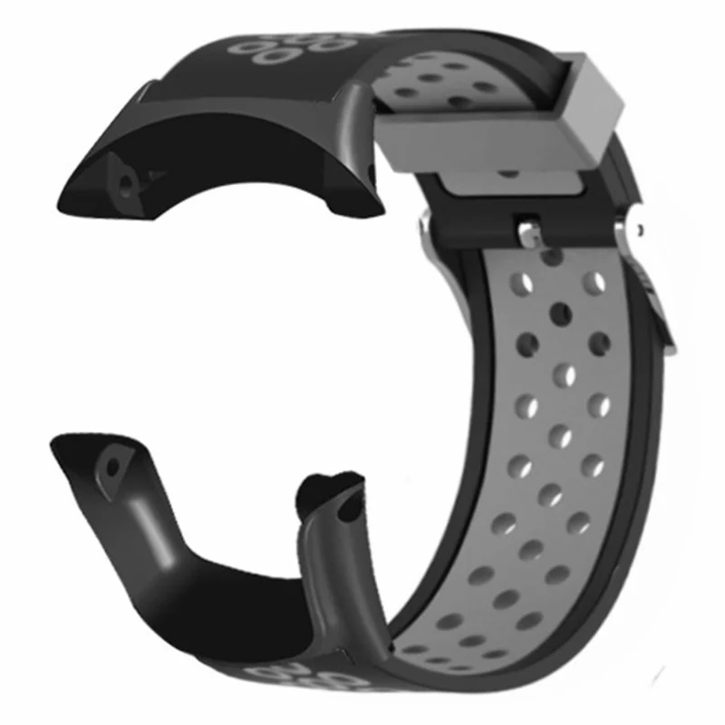 Suunto Ambit3 Peak / Ambit2 Watch Band Silicone Breathable Wristband - Black+Red