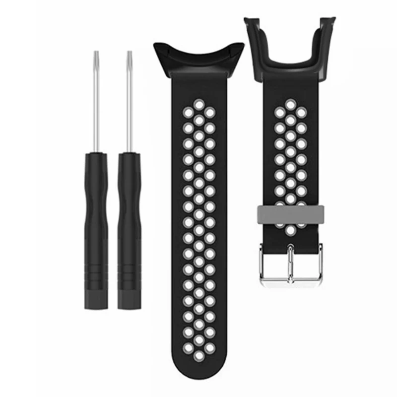 Suunto Ambit3 Peak / Ambit2 Watch Band Silicone Breathable Wristband - Black+Red