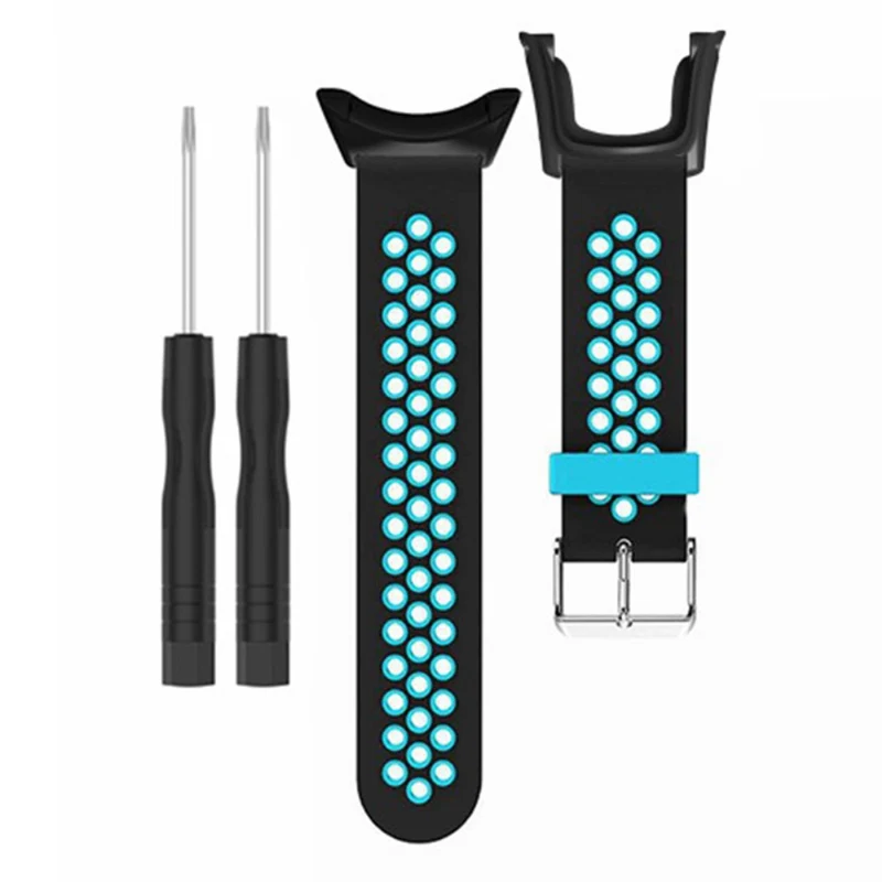 Suunto Ambit3 Peak / Ambit2 Watch Band Silicone Breathable Wristband - Black+Red