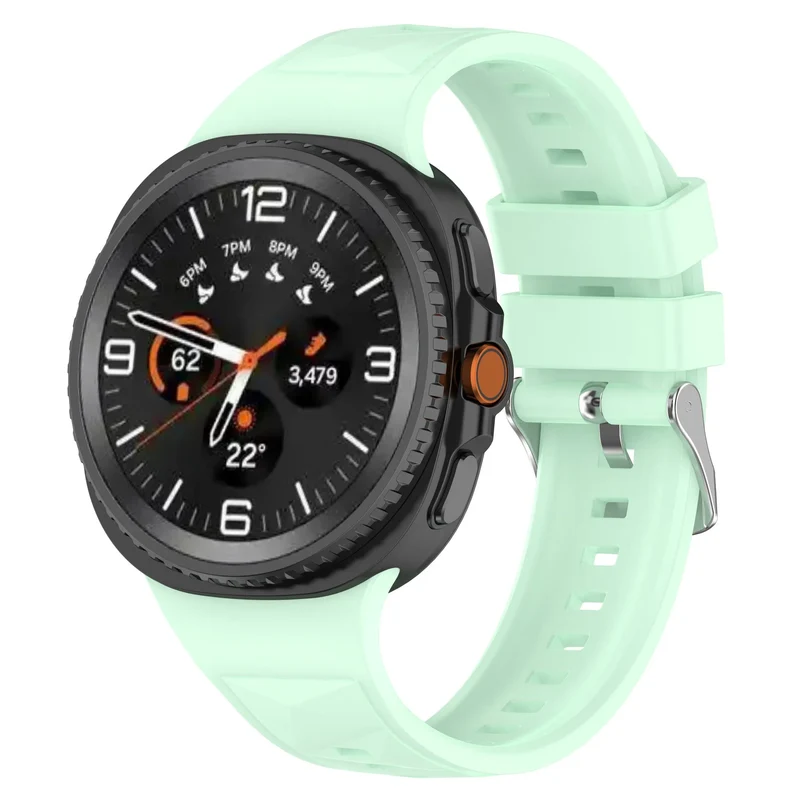 Samsung Galaxy Watch 9 - 40mm Silikonarmband in Diamantoptik (Mintgrün)