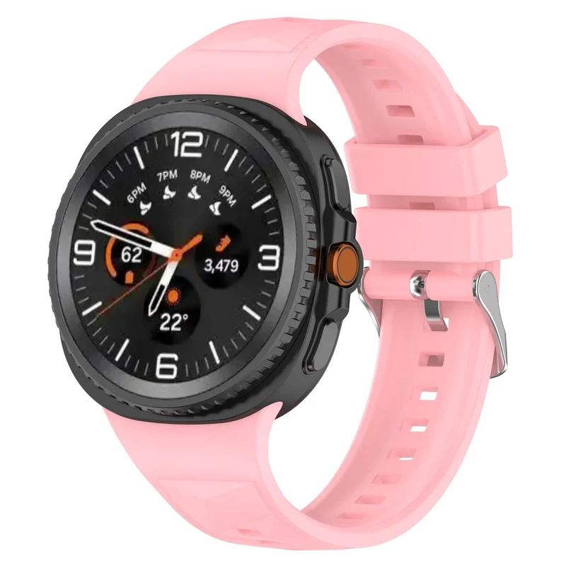 Samsung Galaxy Watch 9 - 40mm Silikonarmband in Diamantoptik (Rosa)