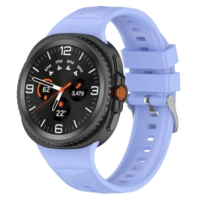 Samsung Galaxy Watch 9 - 40mm Silikonarmband in Diamantoptik (Lila)