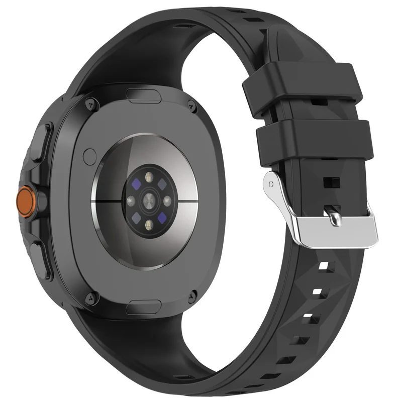 Samsung Galaxy Watch 9 - 40mm Silikonarmband in Diamantoptik (Schwarz)