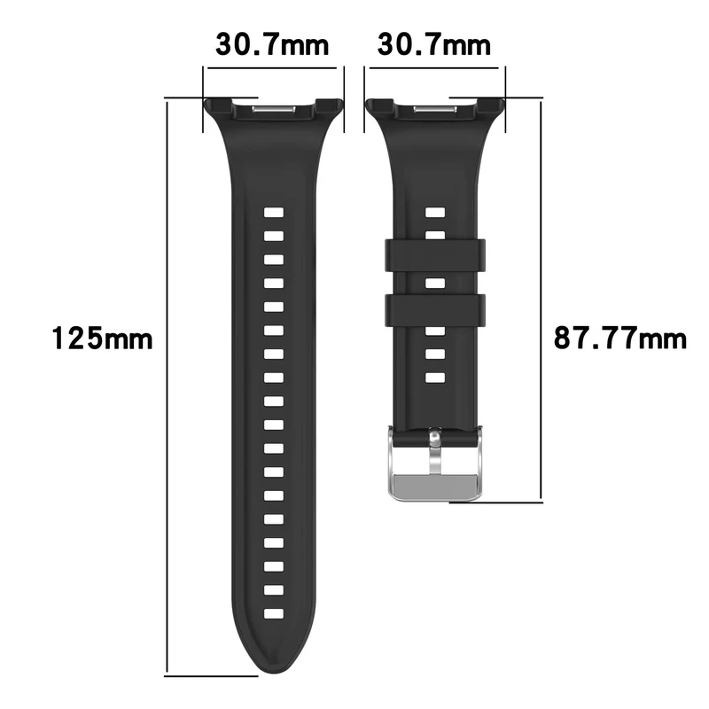 Samsung Galaxy Watch 9 - 40mm Silikonarmband in Diamantoptik (Schwarz)