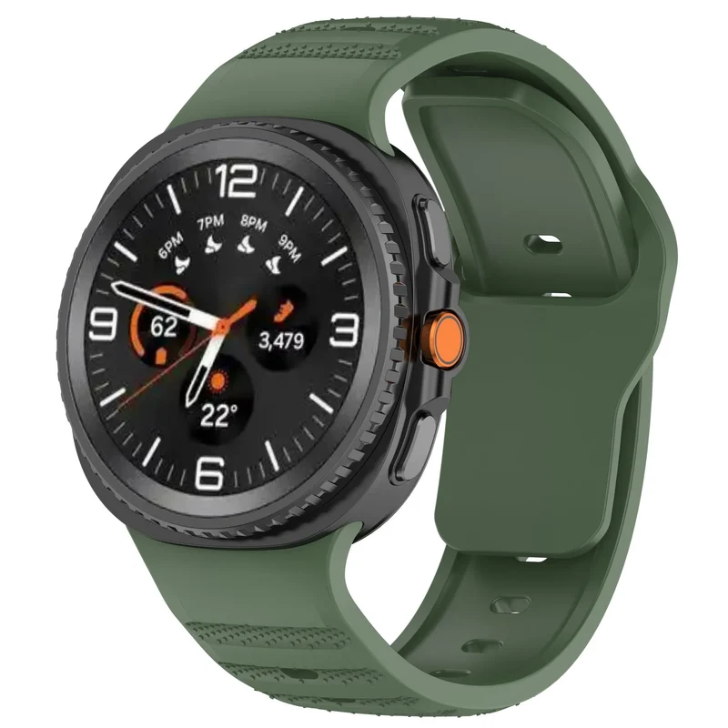 Samsung Galaxy Watch 9 - 40mm Outdoor Silikonarmband (Armeegrün)