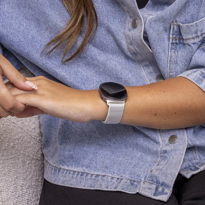 Samsung Galaxy Watch 9 - 44mm Nylonarmband (Hell Cyan)