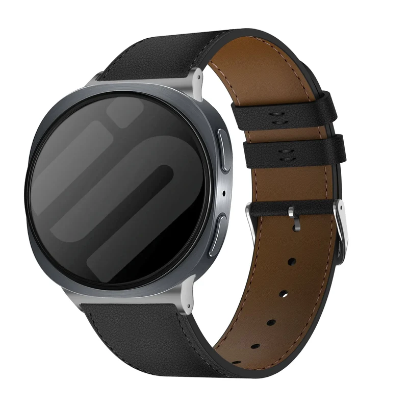 Samsung Galaxy Watch 9 - 40mm Modernes Lederarmband (Schwarz)