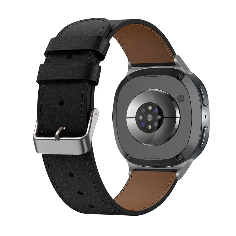 Samsung Galaxy Watch 9 - 40mm Modernes Lederarmband (Schwarz)