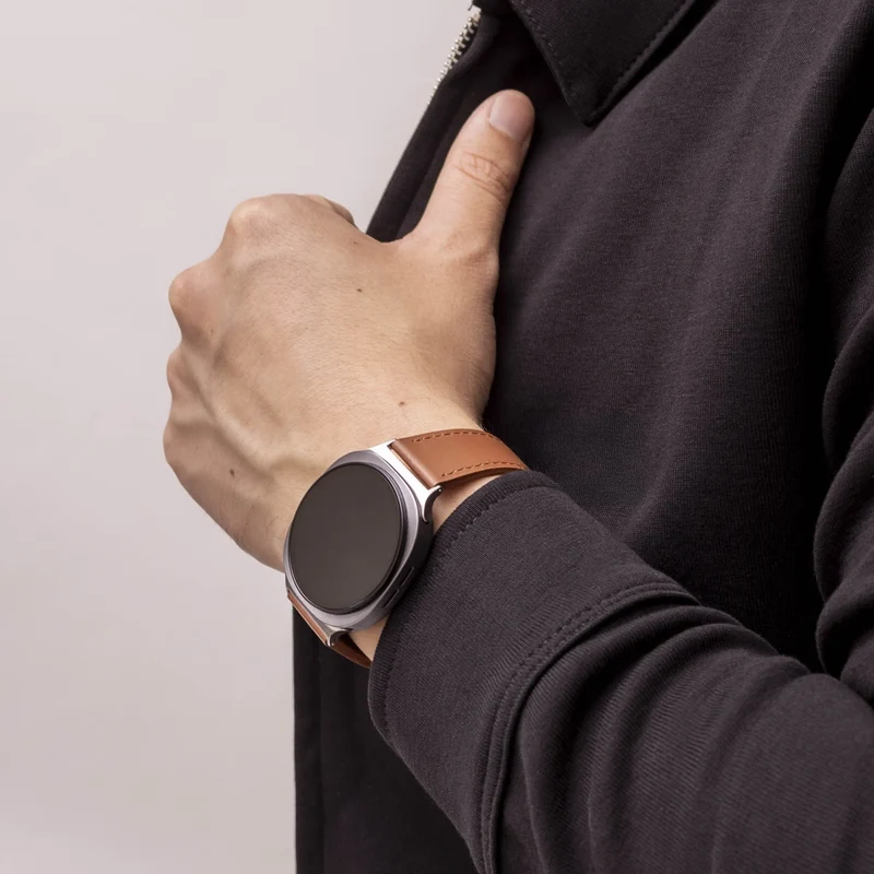 Samsung Galaxy Watch 9 - 40mm Modernes Lederarmband (Braun)