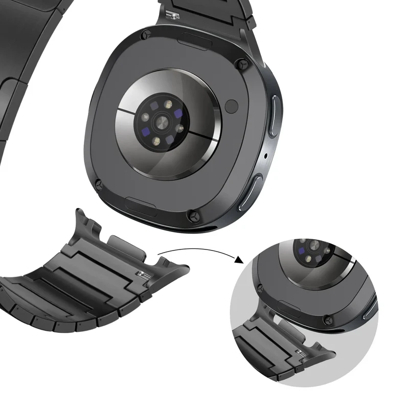 Bandz Samsung Galaxy Watch 9 - 44mm Titanarmband 'One Bead' (Schwarz)
