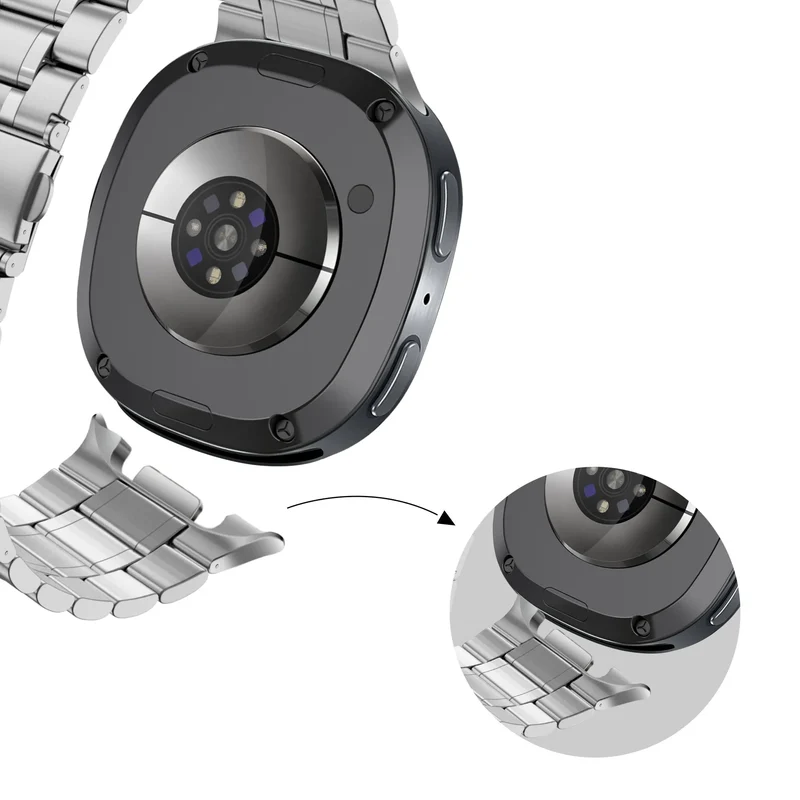 Bandz Samsung Galaxy Watch 9 - 40mm Stahlarmband 'Deluxe' (Silber)