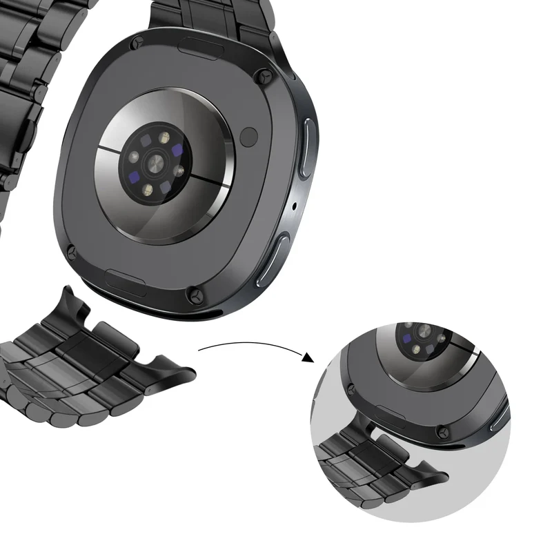 Bandz Samsung Galaxy Watch 9 - 40mm Stahlarmband 'Deluxe' (Schwarz)