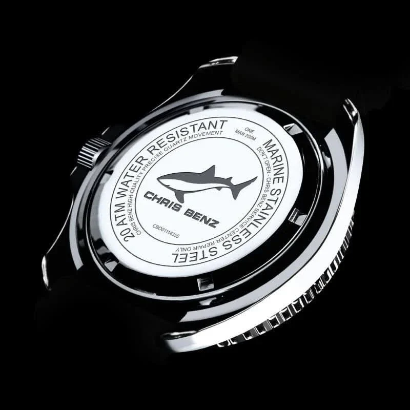 Chris Benz One CBO-N-MB-SI Herrenuhr • 200m Wasserdicht • Saphirglas
