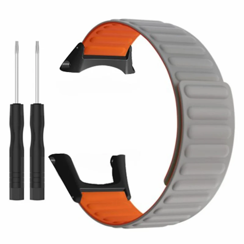 Suunto Ambit3 Peak / Ambit2 Silicone Sport Strap Magnetic Watch Band - Black+Yellow