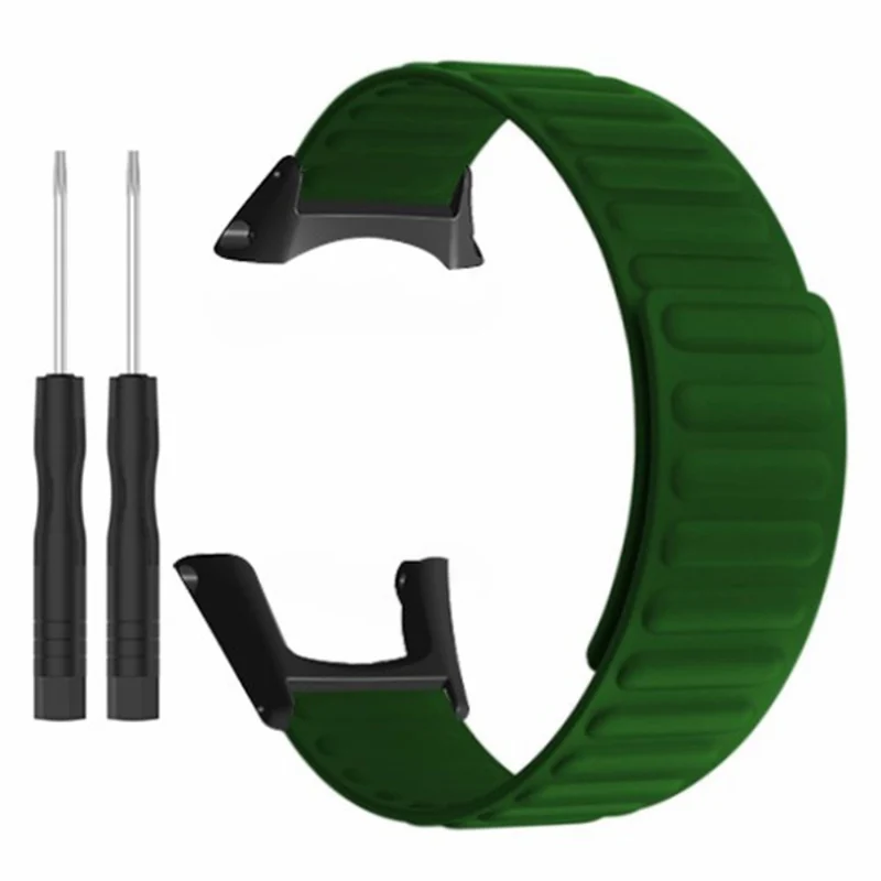 Suunto Ambit3 Peak / Ambit2 Silicone Sport Strap Magnetic Watch Band - Black+Yellow