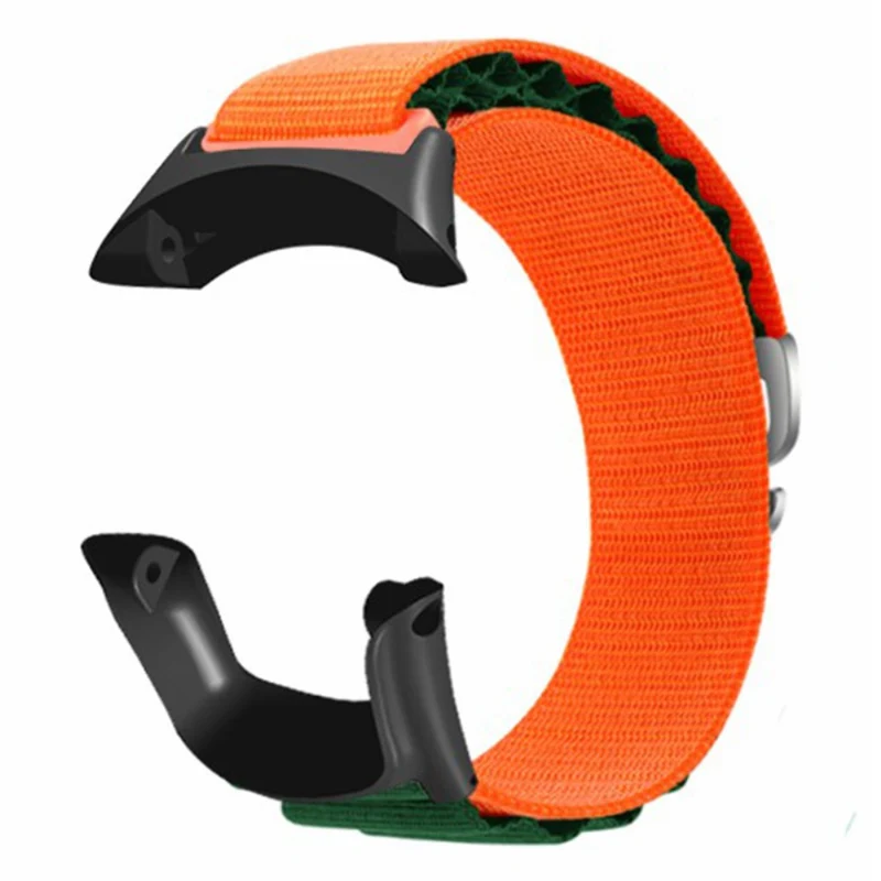 Suunto Ambit3 / Ambit3 Peak Loop Nylon Bands Sport Nylon Replacement Strap - White+Orange