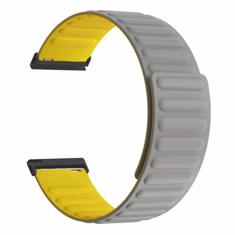 Suunto Spartan Sport Wrist HR Baro / Suunto 7 Magnetic Band 24mm Silicone Watch Strap - Black+Orange