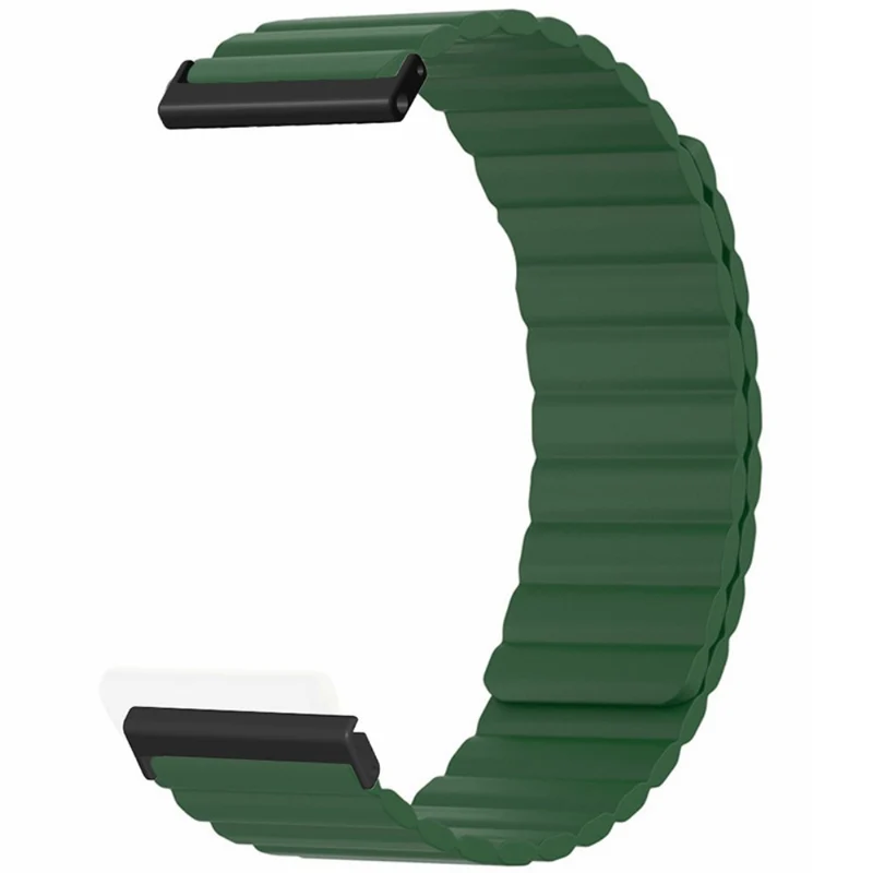Suunto Spartan Sport Wrist HR Baro / Suunto 7 Magnetic Band 24mm Silicone Watch Strap - Black+Orange
