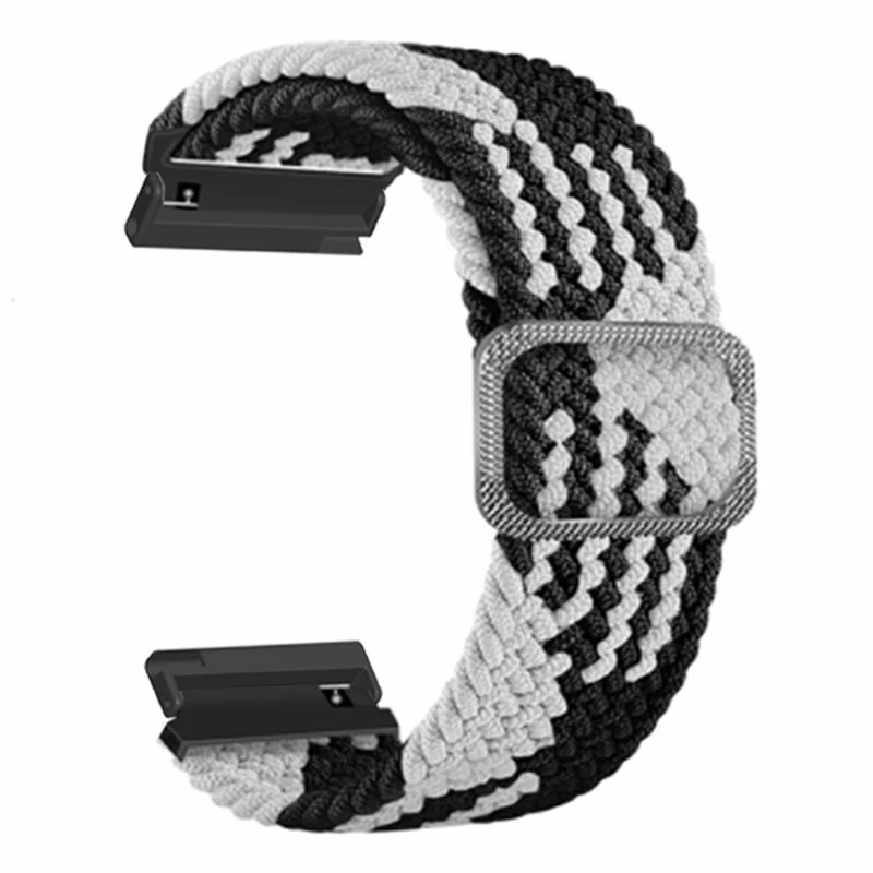 Suunto Spartan Sport Wrist HR Baro / Suunto 7 Watch Strap 24mm Braided Nylon Band - Pink+White