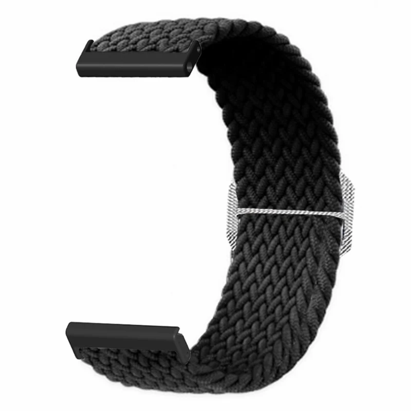 Suunto Spartan Sport Wrist HR Baro / Suunto 7 Watch Strap 24mm Braided Nylon Band - Pink+White