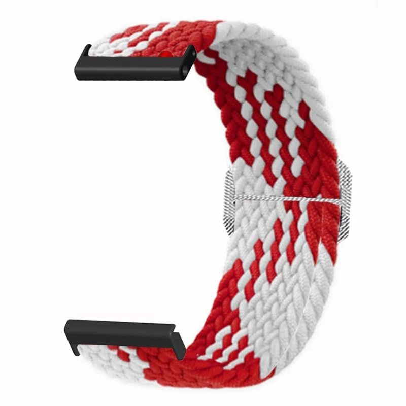 Suunto Spartan Sport Wrist HR Baro / Suunto 7 Watch Strap 24mm Braided Nylon Band - Pink+White