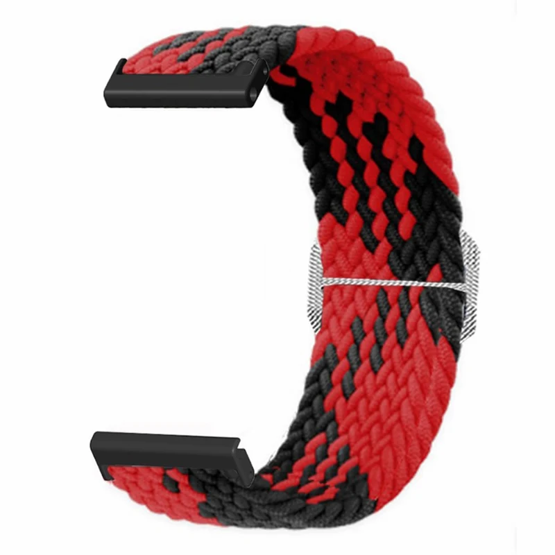 Suunto Spartan Sport Wrist HR Baro / Suunto 7 Watch Strap 24mm Braided Nylon Band - Pink+White