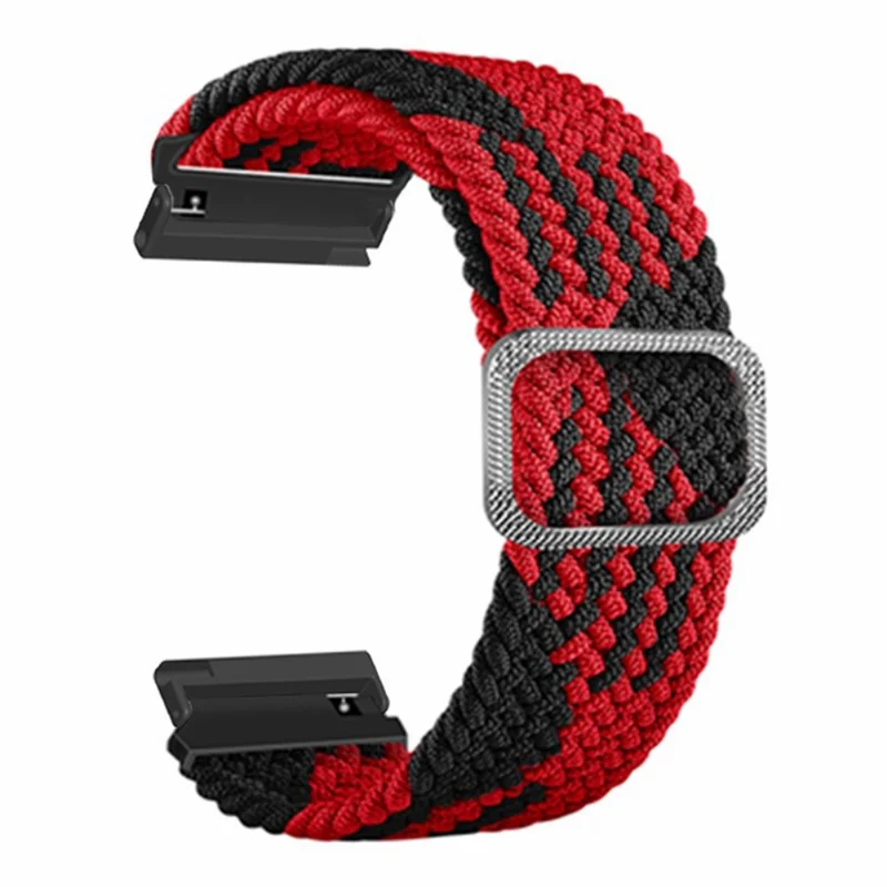 Suunto Spartan Sport Wrist HR Baro / Suunto 7 Watch Strap 24mm Braided Nylon Band - Pink+White